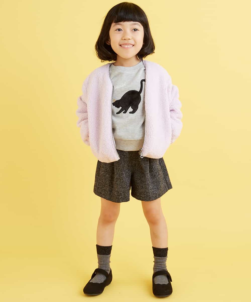 KJJKD04039 a.v.v KIDS(アー・ヴェ・ヴェ) [100-130]ショート丈ボアジャケット[WEB限定サイズ] ラベンダー