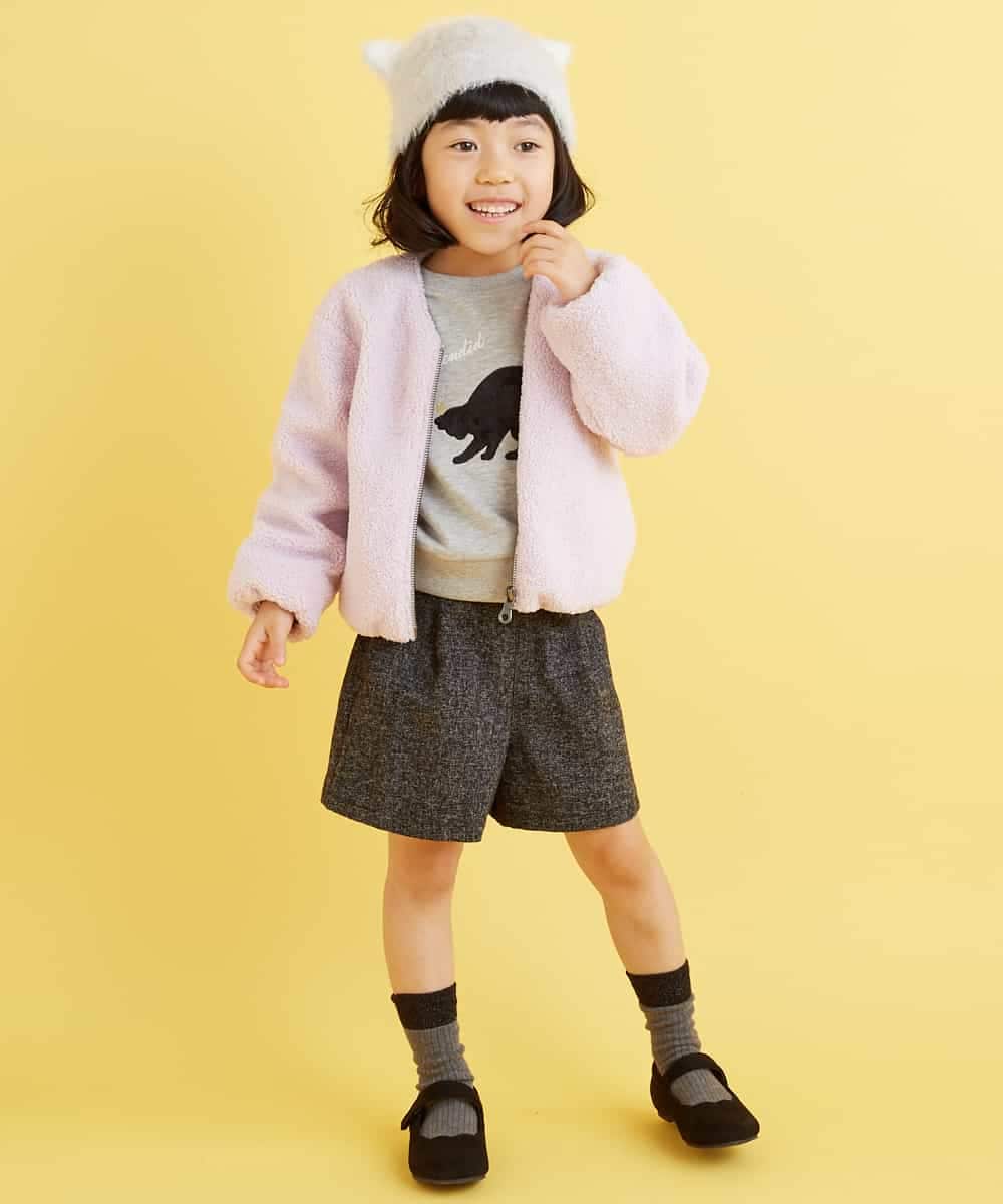 KJJKD04039 a.v.v KIDS(アー・ヴェ・ヴェ) [100-130]ショート丈ボアジャケット[WEB限定サイズ] ラベンダー