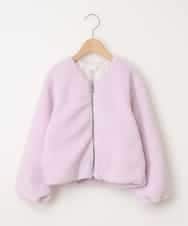 KJJKD04039 a.v.v KIDS(アー・ヴェ・ヴェ) [100-130]ショート丈ボアジャケット[WEB限定サイズ] ラベンダー
