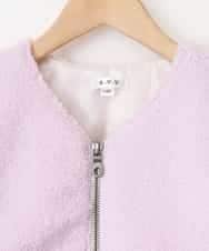 KJJKD04039 a.v.v KIDS(アー・ヴェ・ヴェ) [100-130]ショート丈ボアジャケット[WEB限定サイズ] ラベンダー