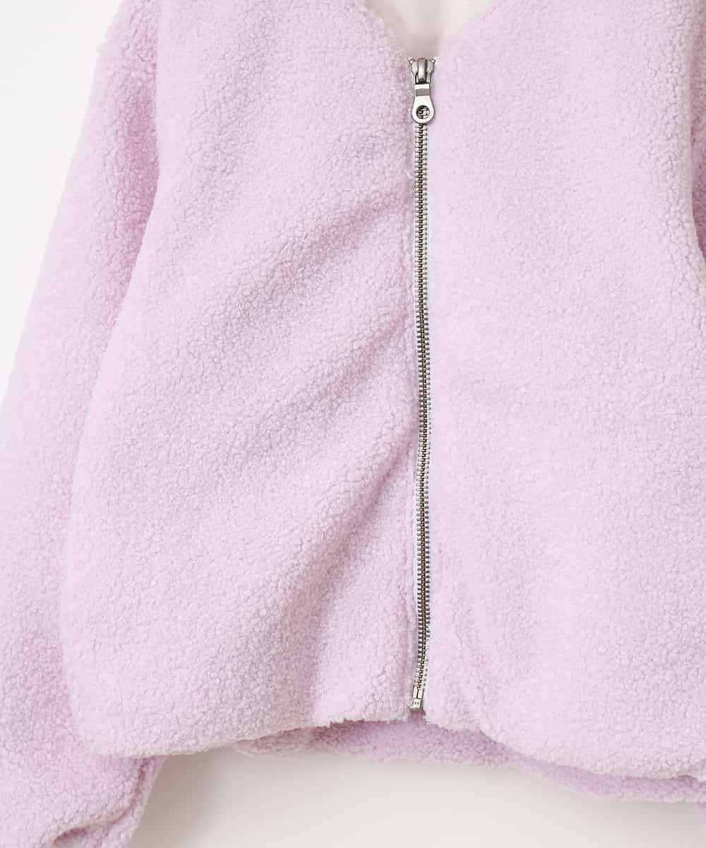 KJJKD04039 a.v.v KIDS(アー・ヴェ・ヴェ) [100-130]ショート丈ボアジャケット[WEB限定サイズ] ラベンダー