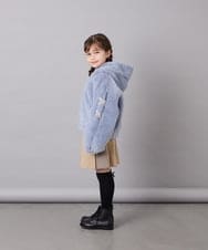 KJJKD15059 a.v.v KIDS(アー・ヴェ・ヴェ) [130-160]【洗える】フェイクファーパーカー ライトブルー