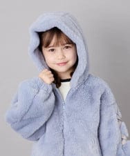 KJJKD15059 a.v.v KIDS(アー・ヴェ・ヴェ) [130-160]【洗える】フェイクファーパーカー ライトブルー