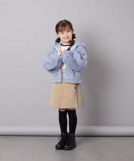 KJJKD15059 a.v.v KIDS(アー・ヴェ・ヴェ) [130-160]【洗える】フェイクファーパーカー ライトブルー