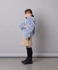 KJJKD15059 a.v.v KIDS(アー・ヴェ・ヴェ) [130-160]【洗える】フェイクファーパーカー ライトブルー