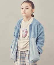 KJJKR40059 a.v.v KIDS(アー・ヴェ・ヴェ) [160]ボア切り替えキルティングジャケット ライトブルー