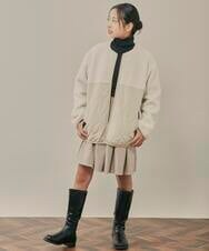 KJJKR40059 a.v.v KIDS(アー・ヴェ・ヴェ) [160]ボア切り替えキルティングジャケット ベージュ