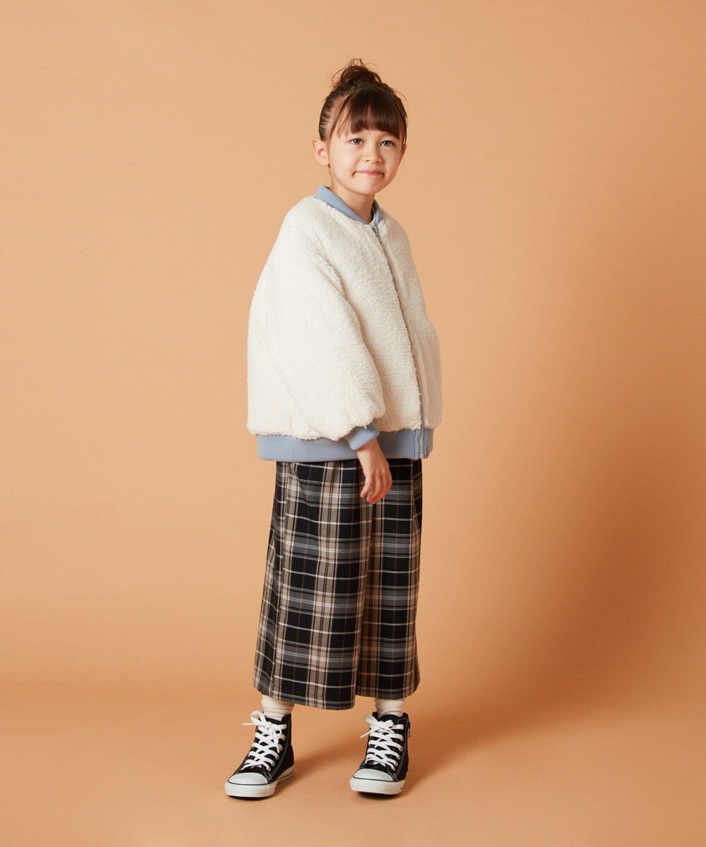 KJJKT40074 a.v.v KIDS(アー・ヴェ・ヴェ) [140-150]【2WAY】リバーシブルブルゾン ブラック