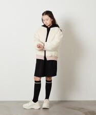 KJJKT40074 a.v.v KIDS(アー・ヴェ・ヴェ) [140-150]【2WAY】リバーシブルブルゾン ブラック