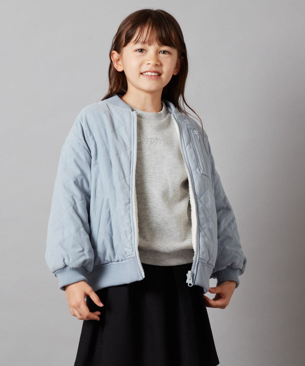 KJJKT40074 a.v.v KIDS(アー・ヴェ・ヴェ) [140-150]【2WAY】リバーシブルブルゾン ブラック