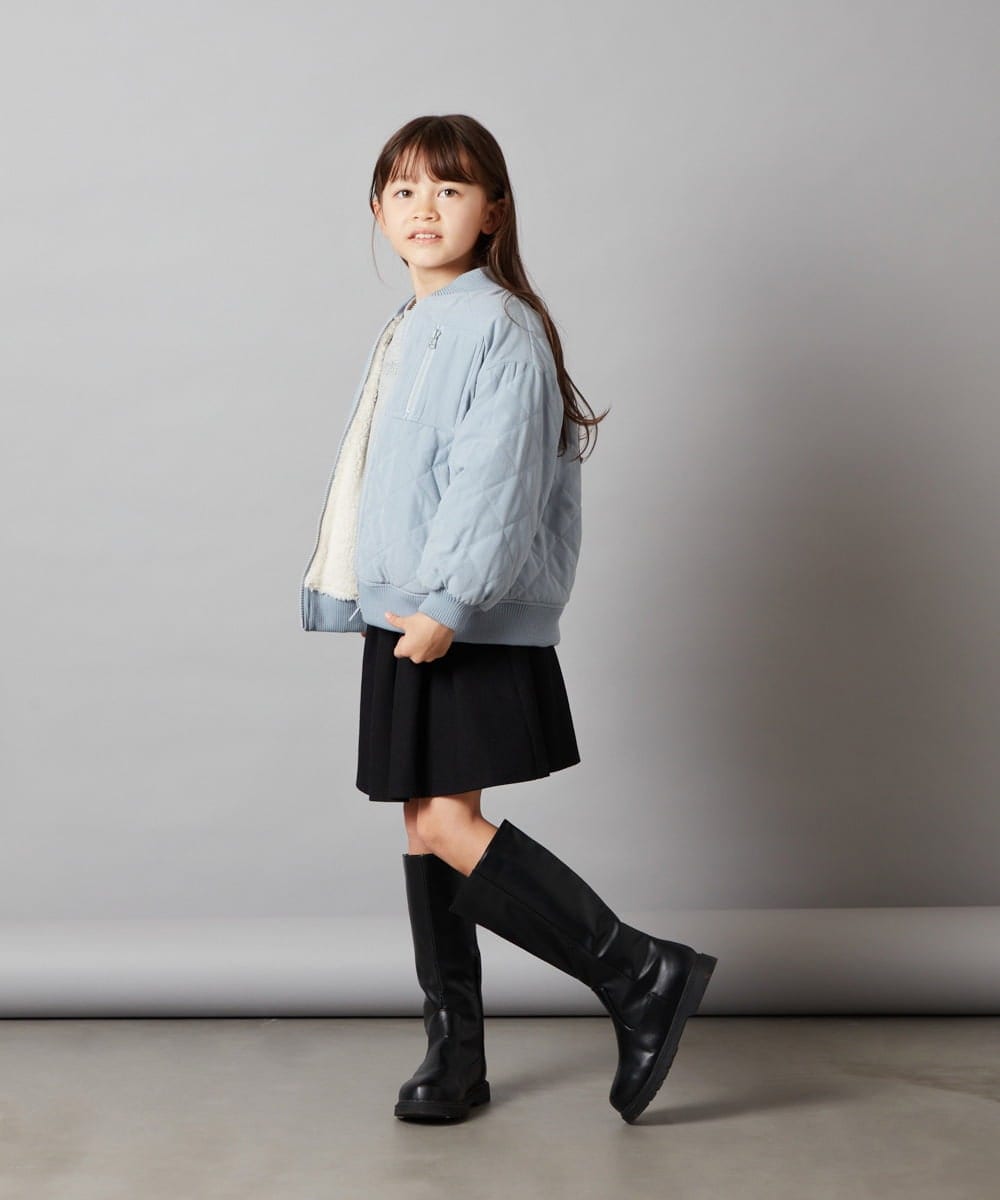 KJJKT40074 a.v.v KIDS(アー・ヴェ・ヴェ) [140-150]【2WAY】リバーシブルブルゾン ブラック