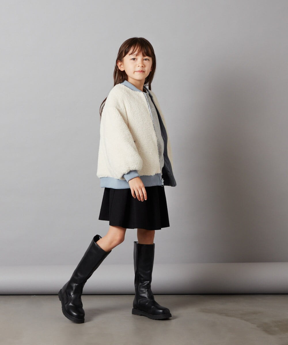 KJJKT40074 a.v.v KIDS(アー・ヴェ・ヴェ) [140-150]【2WAY】リバーシブルブルゾン ブラック
