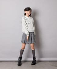 KJKAD01034 a.v.v KIDS(アー・ヴェ・ヴェ) [100-160]衿付きロゴトレーナー ライトブルー