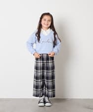 KJKAD01034 a.v.v KIDS(アー・ヴェ・ヴェ) [100-160]衿付きロゴトレーナー ライトブルー