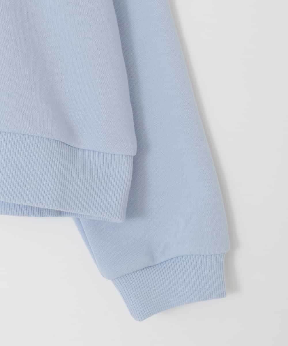 KJKAD01034 a.v.v KIDS(アー・ヴェ・ヴェ) [120-160]【クロップド丈】衿付きロゴトレーナー ライトブルー