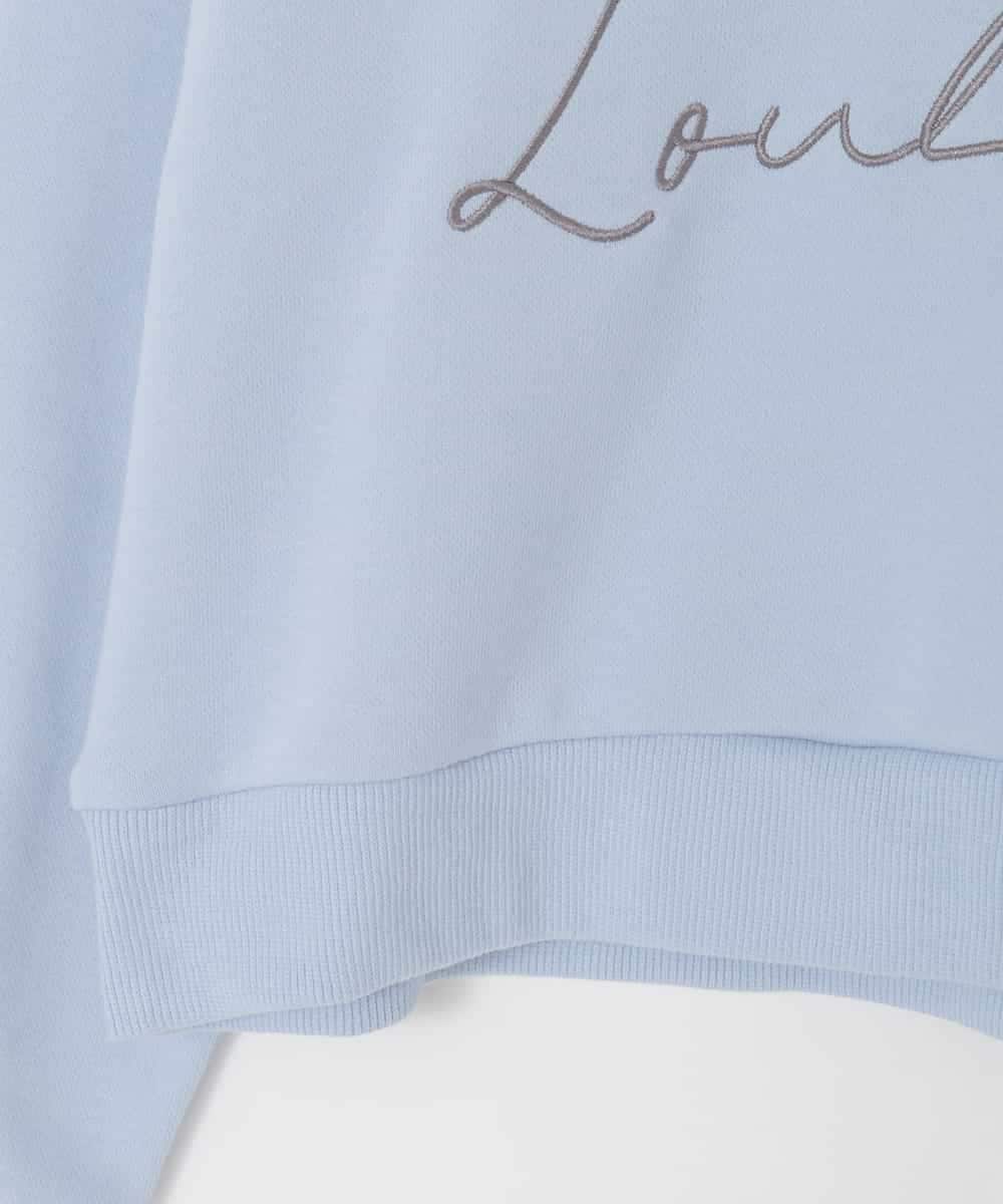 KJKAD01034 a.v.v KIDS(アー・ヴェ・ヴェ) [120-160]【クロップド丈】衿付きロゴトレーナー ライトブルー