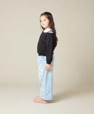 KJKAD03039 a.v.v KIDS(アー・ヴェ・ヴェ) [100-160]ポコポコレイヤード風トレーナー アイボリー