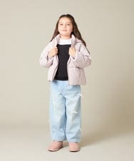 KJKAD03039 a.v.v KIDS(アー・ヴェ・ヴェ) [100-160]ポコポコレイヤード風トレーナー アイボリー