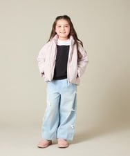 KJKAD03039 a.v.v KIDS(アー・ヴェ・ヴェ) [100-160]ポコポコレイヤード風トレーナー アイボリー