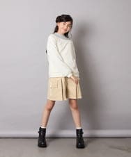 KJKAD03039 a.v.v KIDS(アー・ヴェ・ヴェ) [100-160]ポコポコレイヤード風トレーナー アイボリー