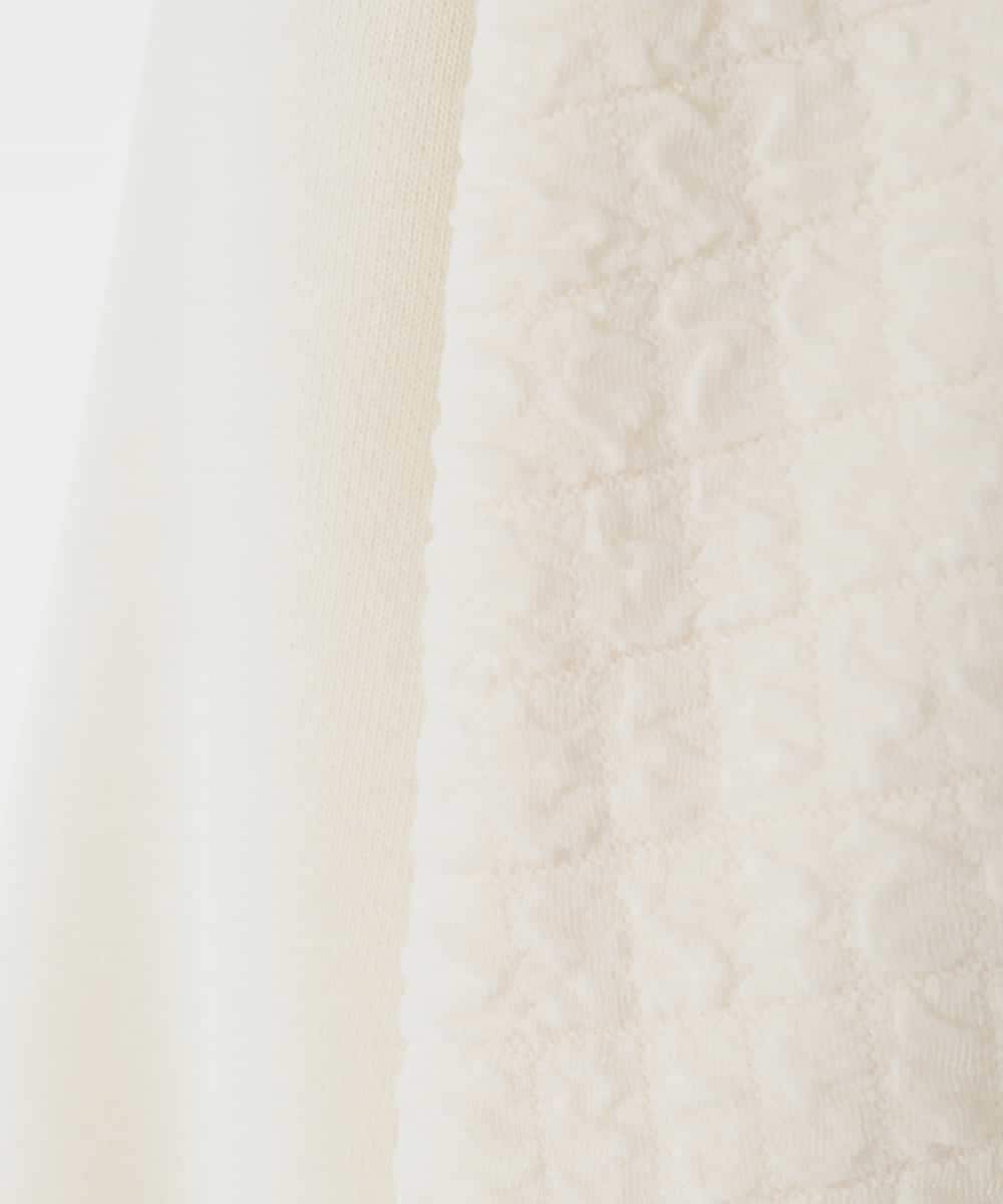 KJKAD03039 a.v.v KIDS(アー・ヴェ・ヴェ) [120-160]【アシンメトリー/オフショル】ポコポコレイヤード風トレーナー アイボリー