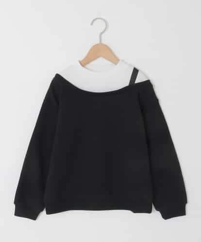 KJKAD03039 a.v.v KIDS [120-160]ポコポコレイヤード風トレーナー