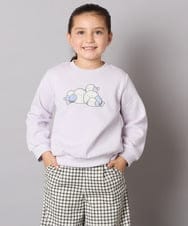 KJKAD04029 a.v.v KIDS(アー・ヴェ・ヴェ) [100-160]【裏起毛】アソートモチーフトレーナー ラベンダー