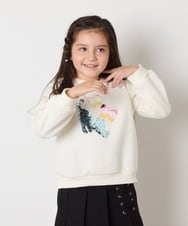 KJKAD04029 a.v.v KIDS(アー・ヴェ・ヴェ) [100-160]【裏起毛】アソートモチーフトレーナー ラベンダー