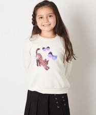 KJKAD04029 a.v.v KIDS(アー・ヴェ・ヴェ) [100-160]【裏起毛】アソートモチーフトレーナー ラベンダー