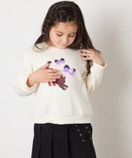 KJKAD04029 a.v.v KIDS(アー・ヴェ・ヴェ) [100-160]【裏起毛】アソートモチーフトレーナー ラベンダー