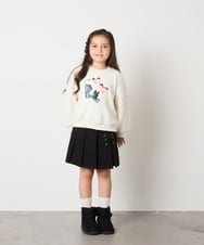 KJKAD04029 a.v.v KIDS(アー・ヴェ・ヴェ) [100-160]【裏起毛】アソートモチーフトレーナー ラベンダー