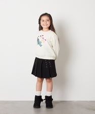 KJKAD04029 a.v.v KIDS(アー・ヴェ・ヴェ) [100-160]【裏起毛】アソートモチーフトレーナー ラベンダー