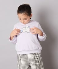 KJKAD04029 a.v.v KIDS(アー・ヴェ・ヴェ) [100-160]【裏起毛】アソートモチーフトレーナー ラベンダー