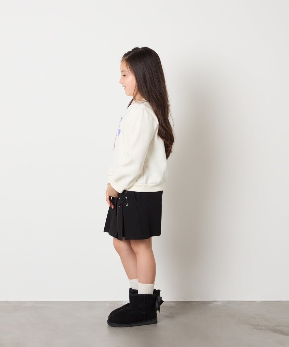 KJKAD04029 a.v.v KIDS(アー・ヴェ・ヴェ) [100-160]【裏起毛】アソートモチーフトレーナー ラベンダー