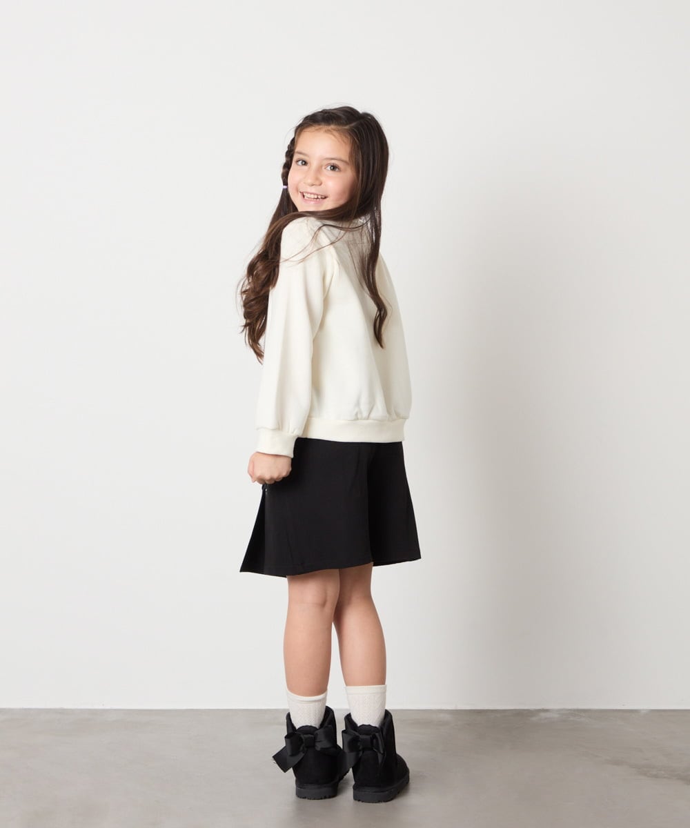 KJKAD04029 a.v.v KIDS(アー・ヴェ・ヴェ) [100-160]【裏起毛】アソートモチーフトレーナー ラベンダー