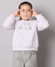 KJKAD04029 a.v.v KIDS(アー・ヴェ・ヴェ) [100-160]【裏起毛】アソートモチーフトレーナー ラベンダー