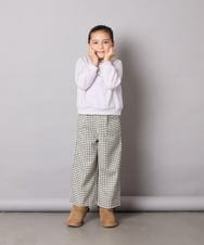 KJKAD04029 a.v.v KIDS(アー・ヴェ・ヴェ) [100-160]【裏起毛】アソートモチーフトレーナー ラベンダー