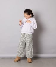 KJKAD04029 a.v.v KIDS(アー・ヴェ・ヴェ) [100-160]【裏起毛】アソートモチーフトレーナー ラベンダー