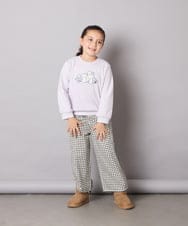 KJKAD04029 a.v.v KIDS(アー・ヴェ・ヴェ) [100-160]【裏起毛】アソートモチーフトレーナー ラベンダー