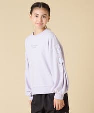 KJKAD36026 a.v.v KIDS(アー・ヴェ・ヴェ) [120-160]レースアップスリーブトレーナー ライトブルー