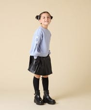 KJKAD36026 a.v.v KIDS(アー・ヴェ・ヴェ) [120-160]レースアップスリーブトレーナー ライトブルー