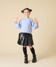 KJKAD36026 a.v.v KIDS(アー・ヴェ・ヴェ) [120-160]レースアップスリーブトレーナー ライトブルー