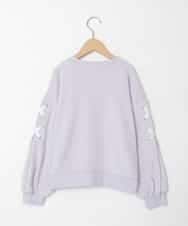 KJKAD36026 a.v.v KIDS(アー・ヴェ・ヴェ) [120-160]レースアップスリーブトレーナー ラベンダー