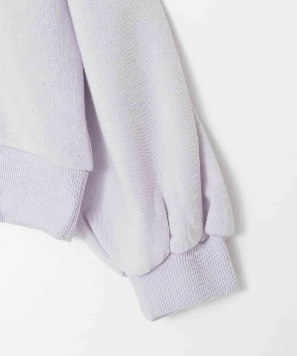 KJKAD36026 a.v.v KIDS(アー・ヴェ・ヴェ) [120-160]レースアップスリーブトレーナー ラベンダー