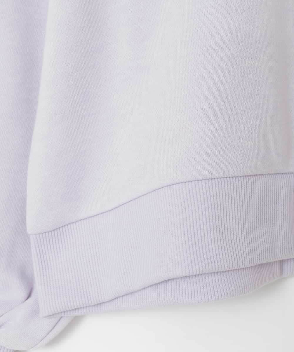 KJKAD36026 a.v.v KIDS(アー・ヴェ・ヴェ) [120-160]レースアップスリーブトレーナー ラベンダー