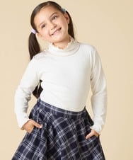 KJKAD48021 a.v.v KIDS(アー・ヴェ・ヴェ) [120-160]ハイネックリブカットソー ブラック