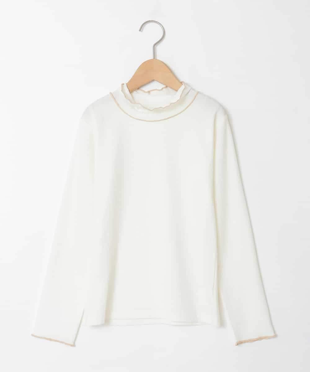 KJKAD48021 a.v.v KIDS(アー・ヴェ・ヴェ) [120-160]ハイネックリブカットソー ホワイト