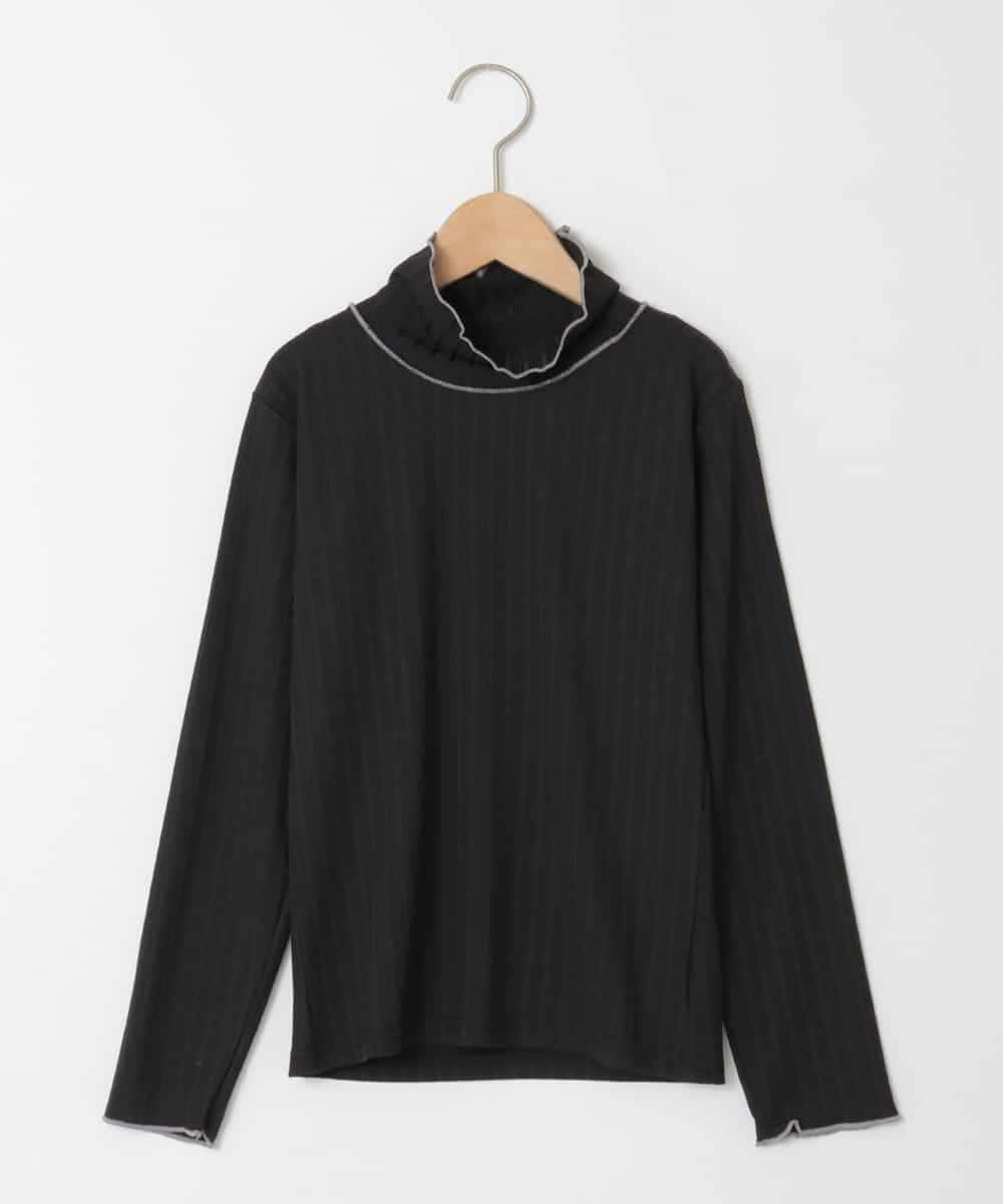 KJKAD48021 a.v.v KIDS(アー・ヴェ・ヴェ) [120-160]ハイネックリブカットソー ブラック