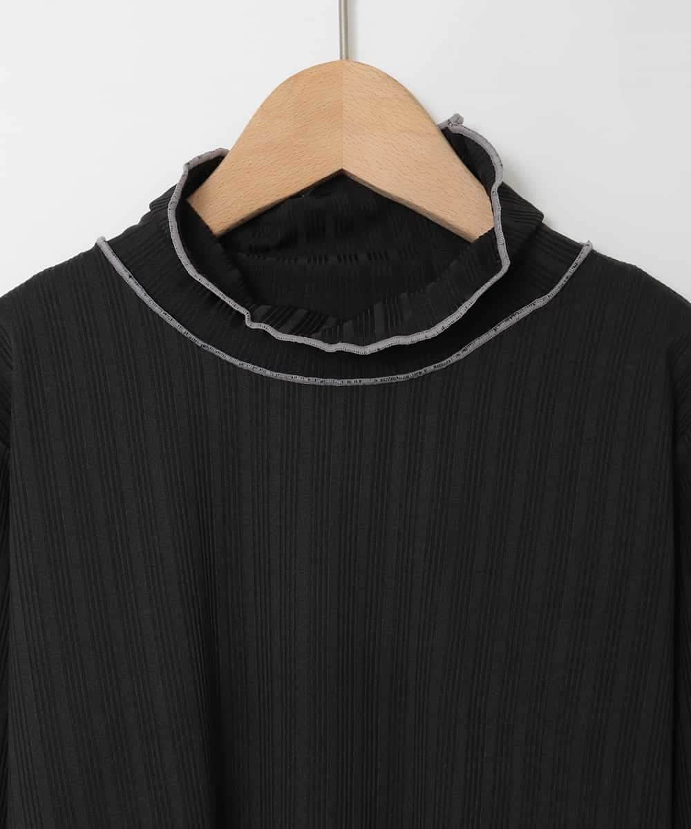 KJKAD48021 a.v.v KIDS(アー・ヴェ・ヴェ) [120-160]ハイネックリブカットソー ブラック