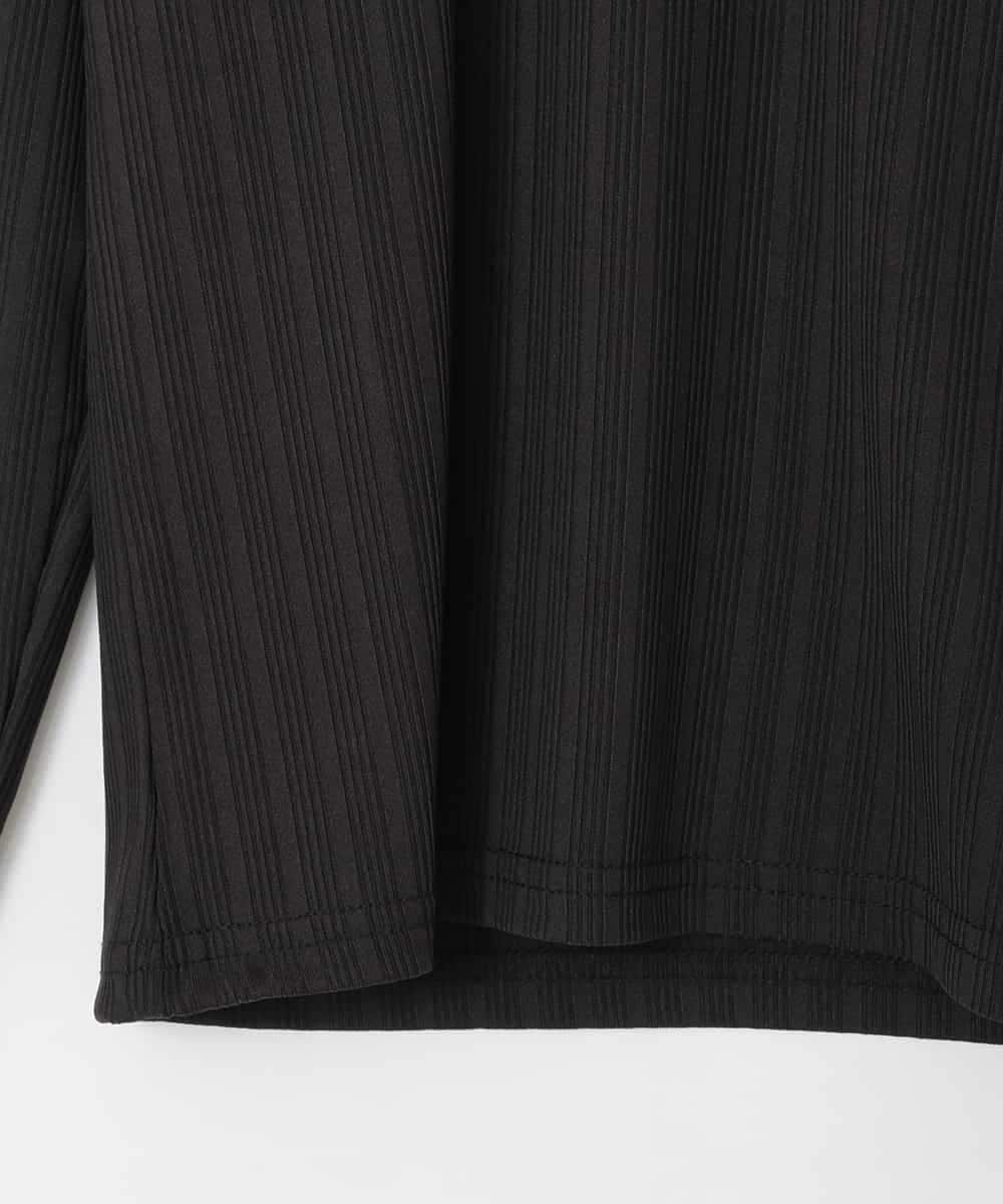 KJKAD48021 a.v.v KIDS(アー・ヴェ・ヴェ) [120-160]ハイネックリブカットソー ブラック